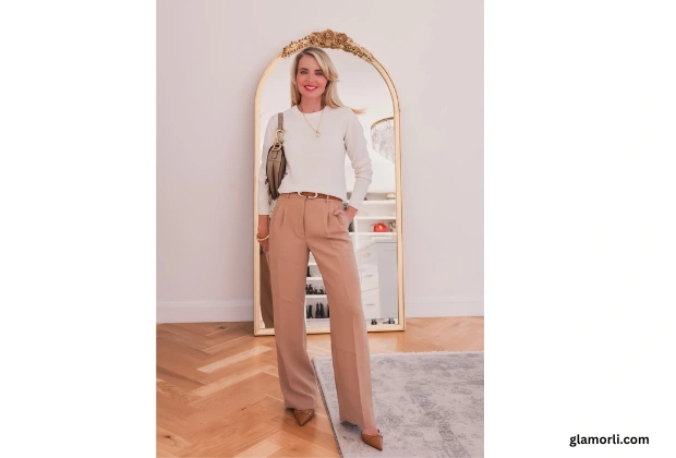 Wide Leg Pants Women + Classic Shirt