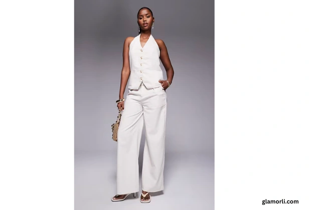 Wide Leg Pants Women + Vest