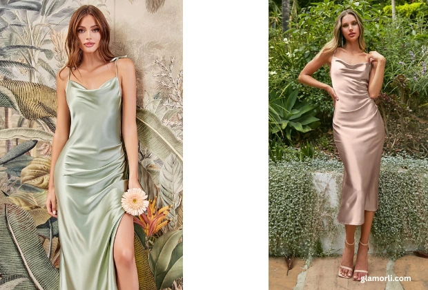 Love & Lemons glitter slip dress