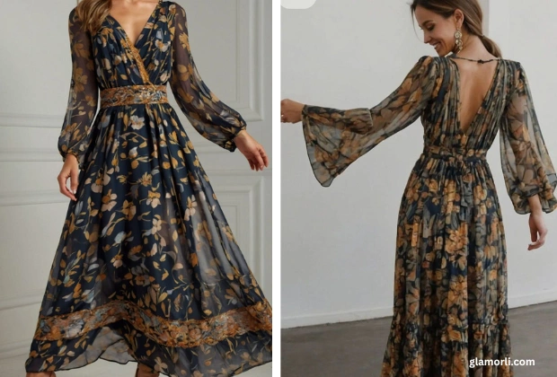 Long Sleeve Fall Wedding Guest Dresses