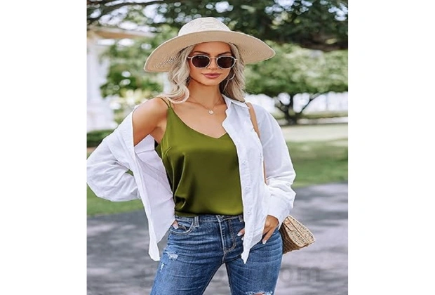 Satin Tank Tops for Women